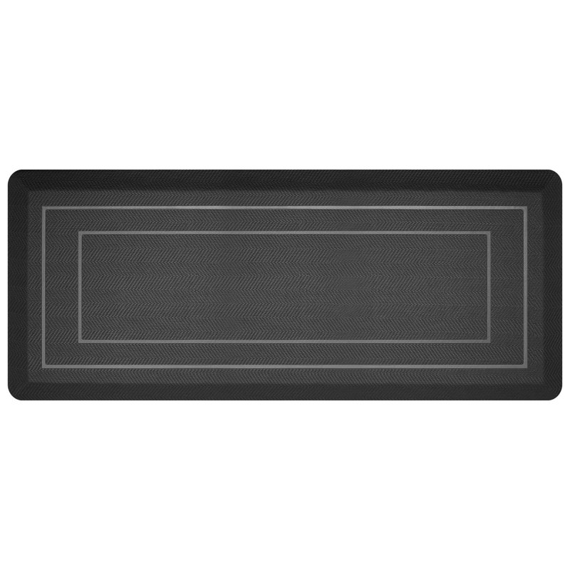 0.8"Extra Thick Anti-Fatigue Non-Slip Waterproof High Density Foam Kitchen Mat, Black, 48"L x 20"W