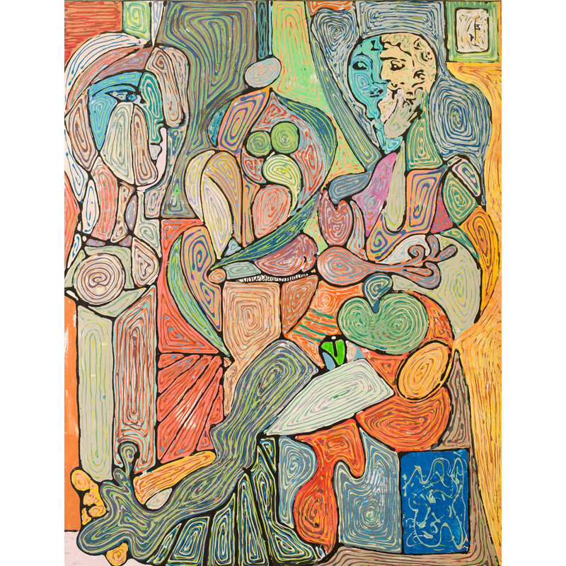 Conscience Of The Mirror Painting, 60" H x 40" W