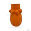 Vase de table artistique en terre cuite pour intérieurs modernes - Vase haut à fleurs en forme de silhouette, idéal pour la salle à manger, une console ou la décoration intérieure - Rouge et orange-634714883