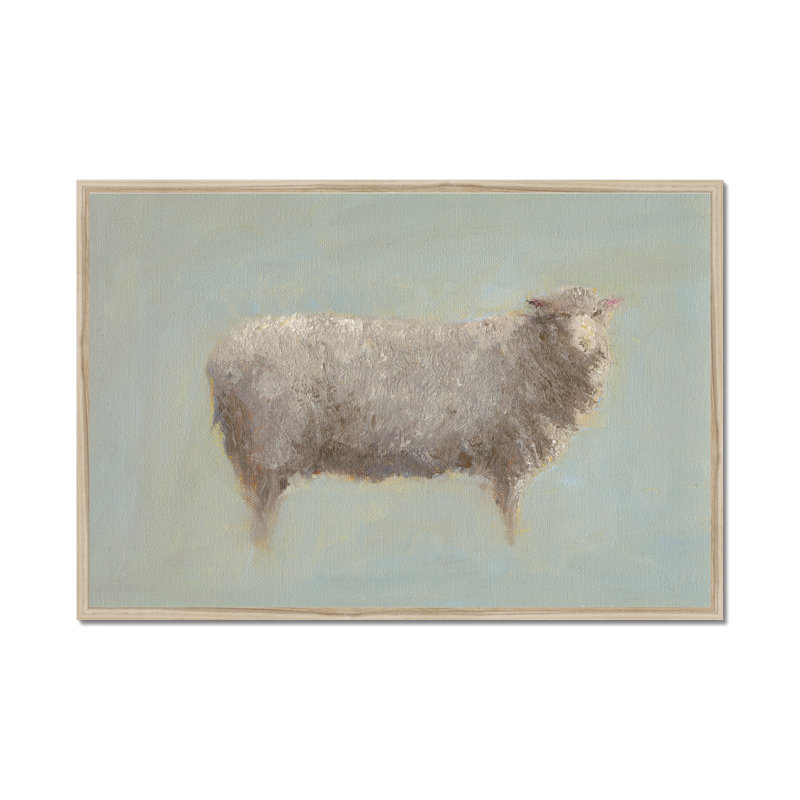 Badilla Sheep Strut III 1 Piece Painting, 65cm H x 95cm W, Natural Wood Framed Paper Print