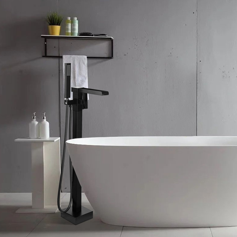 Garniture de robinet de baignoire sur pattes à poignée simple