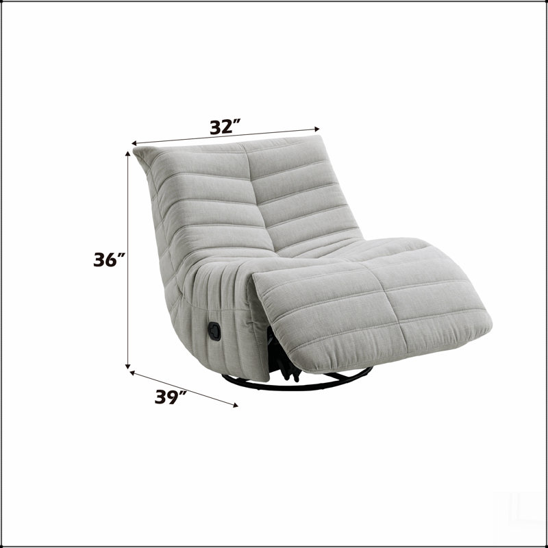 Fauteuil inclinable oscillant en chenille Talmon Oyster, Gris huître 