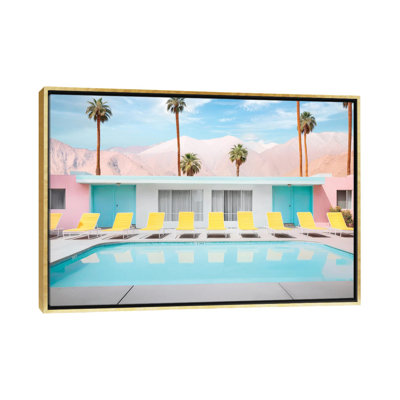 Palm Springs Pool Day - reproduction d'art murale encadrée