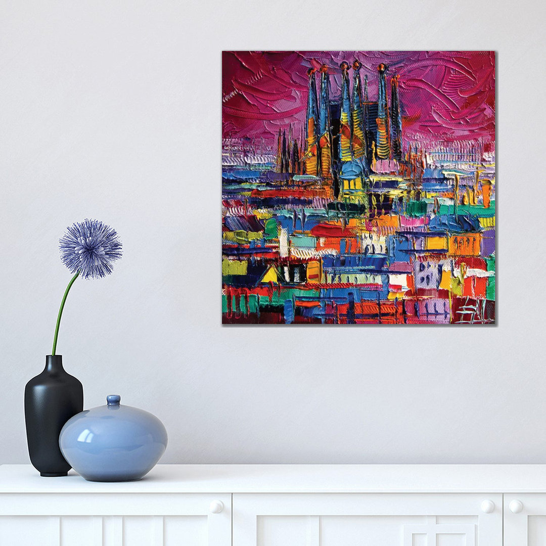 Barcelona Colors by Mona Edulesco - Wrapped Canvas Gallery-Wrapped Canvas Giclée