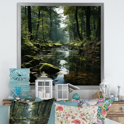 Rivière, forêt, trésor caché, paysage IV