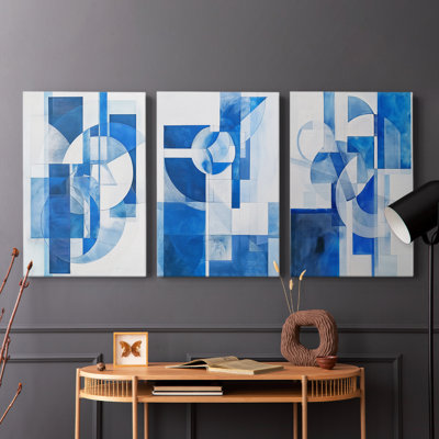 Abstract Series XLI -Set Of 3 Gallery Wrapped Canvas -Ready to Hang