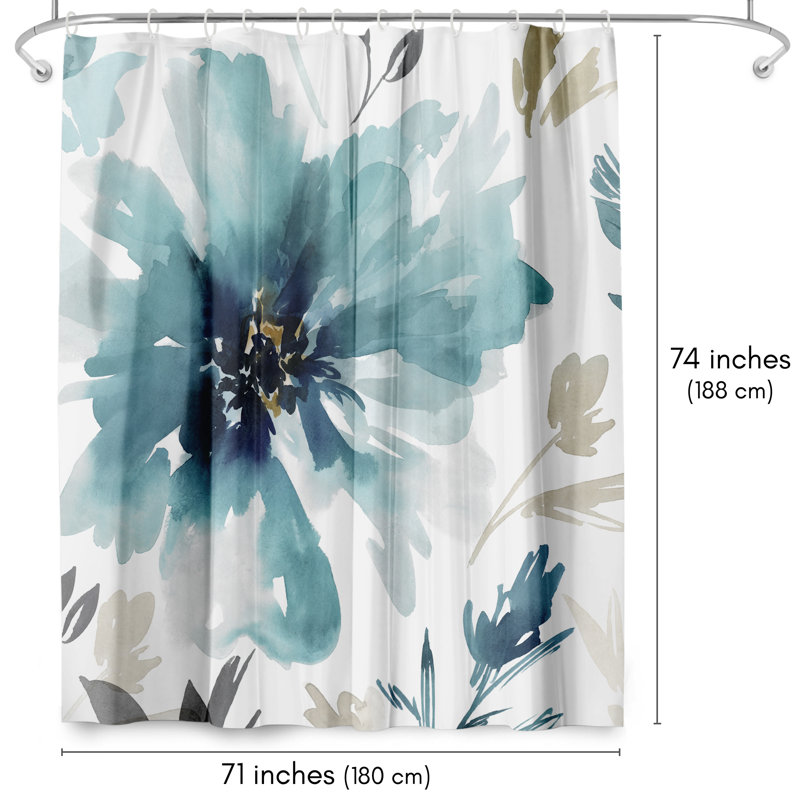 Rideau de douche Finesse par PI Creative Art, Vert