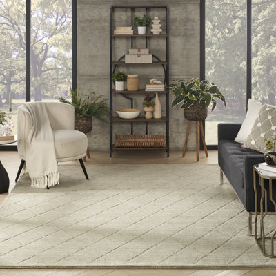 Waneda Sage Modern Wool Indoor Rug