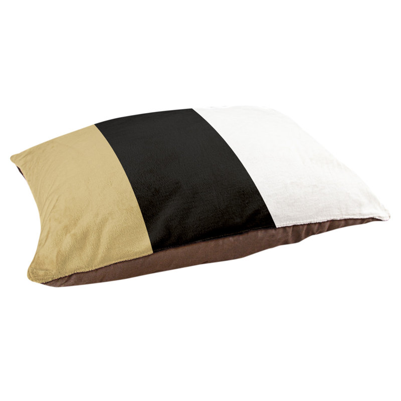 Coussin Colorado, Moyen (l 28 po x P 18 po x H 6 po), Doré / milieu noir