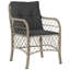  Ensemble de salle à manger de jardin noir, blanc crème-587450187-587450186-587450188