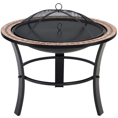 Sais Round Metal Wood Burning Smokeless Fire Pit