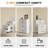 Compact 3-in-1 Dressing Table with LED Mirror & Rolling Chair Space Saving Makeup Vanity Desk for Small Bedroom Living Room Dorm-979858453