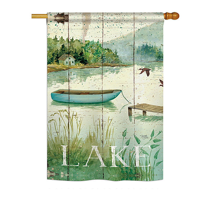Drapeau de maison en polyester 40 x 28 po Belford At the Lakeside