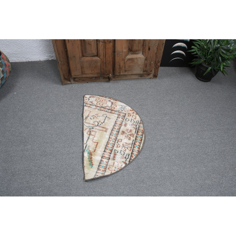 Élégant tapis de porte turc rétro tissé à la main en turquoise