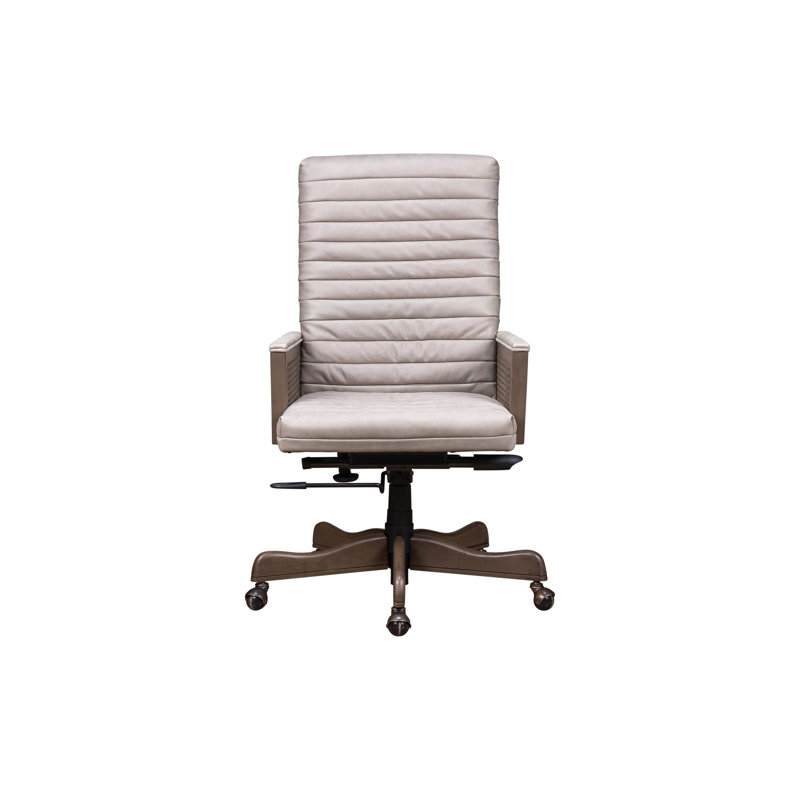 Montauk Executive Swivel Chair in Ashland Pearl, Anniston Slate