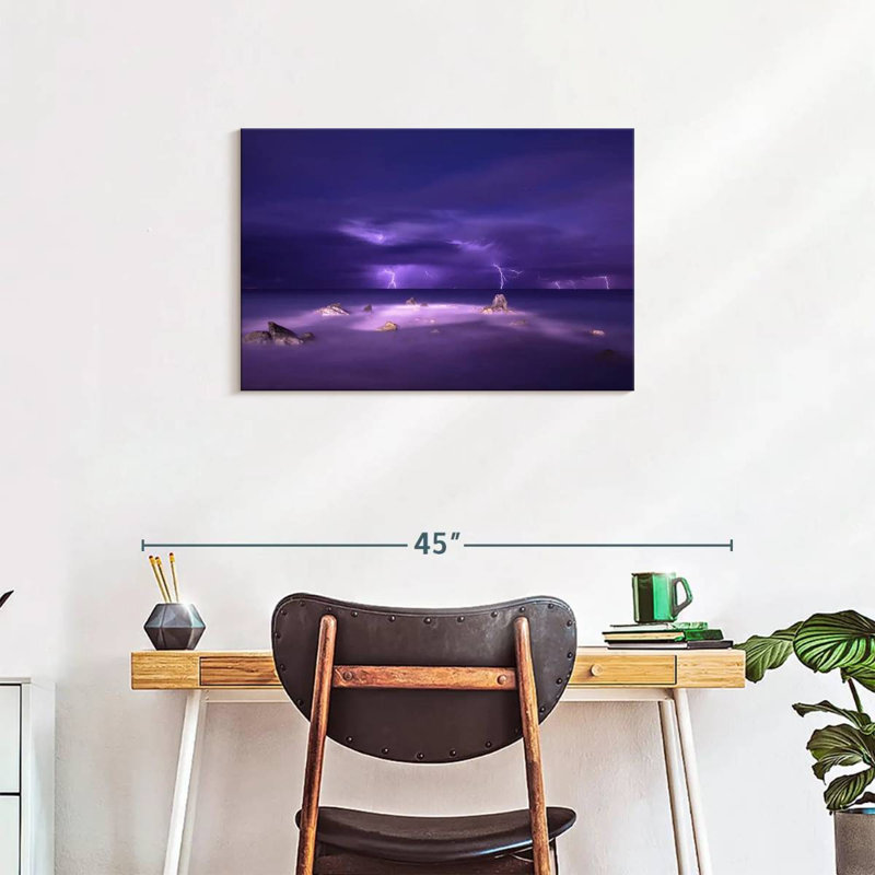 Alvord Purple Beach Lightning, 20" H x 30" W