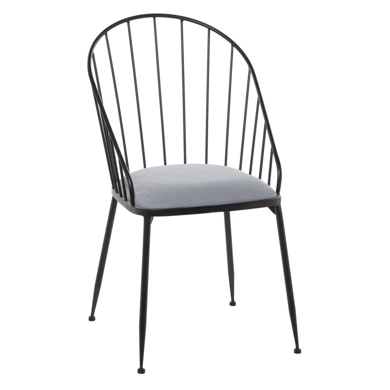 Chaise d'appoint rembourrée à dossier Windsor en métal Marlowe