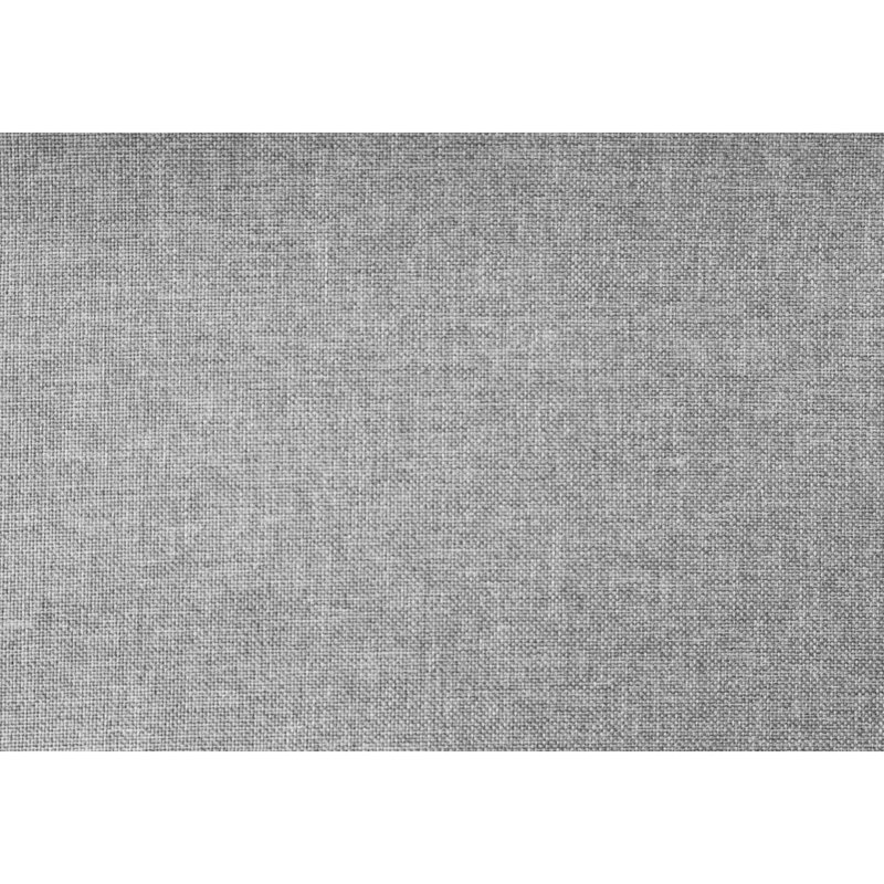 Lit double avec tête de lit transitionnelle en tissu et tissu d'ameublement gris