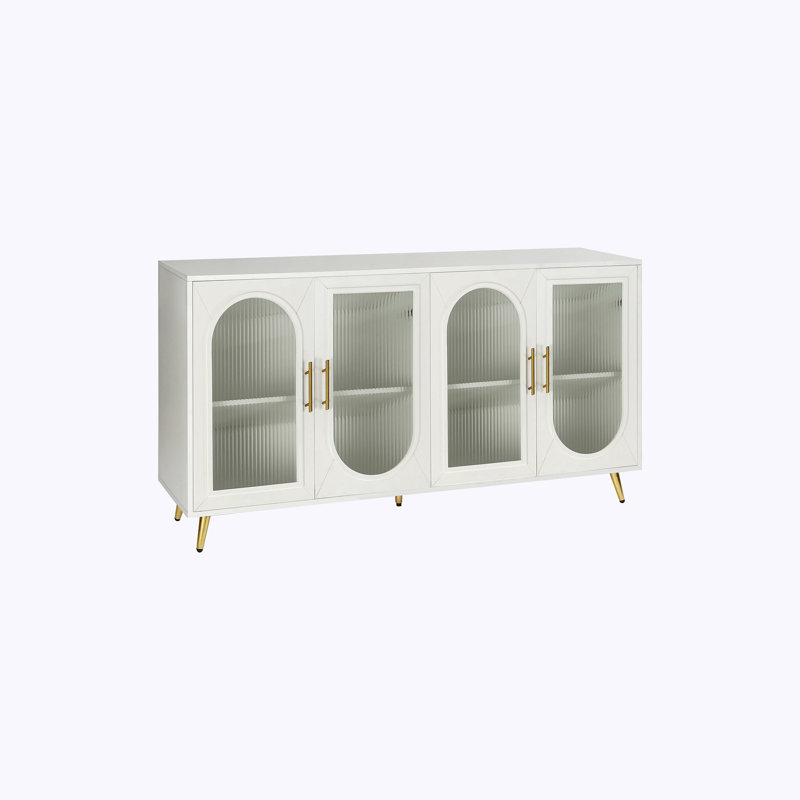 TV Stand For 65+ Inch TV, Antique White