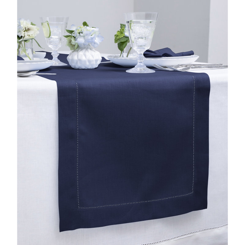 Cabana Stripe - 100% Pure Linen Table Runner, 108" x 18", Natural/White