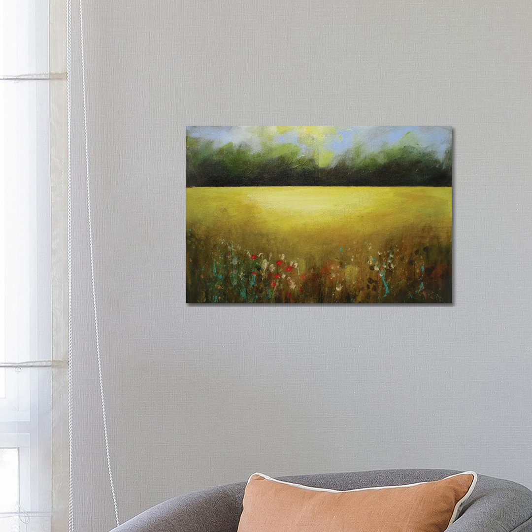 Goldene Wiese von Heidi Clawson - Galerie-verpackte Leinwand Giclée auf Leinwand