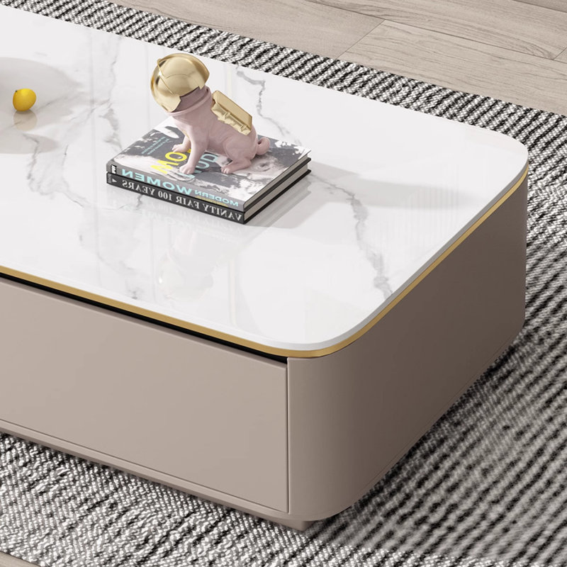 Table basse en bois massif, Beige, H 16,5 po x L 41,3 po x l 23,6 po