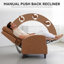 Fauteuil inclinable en cuir clouté-109324981