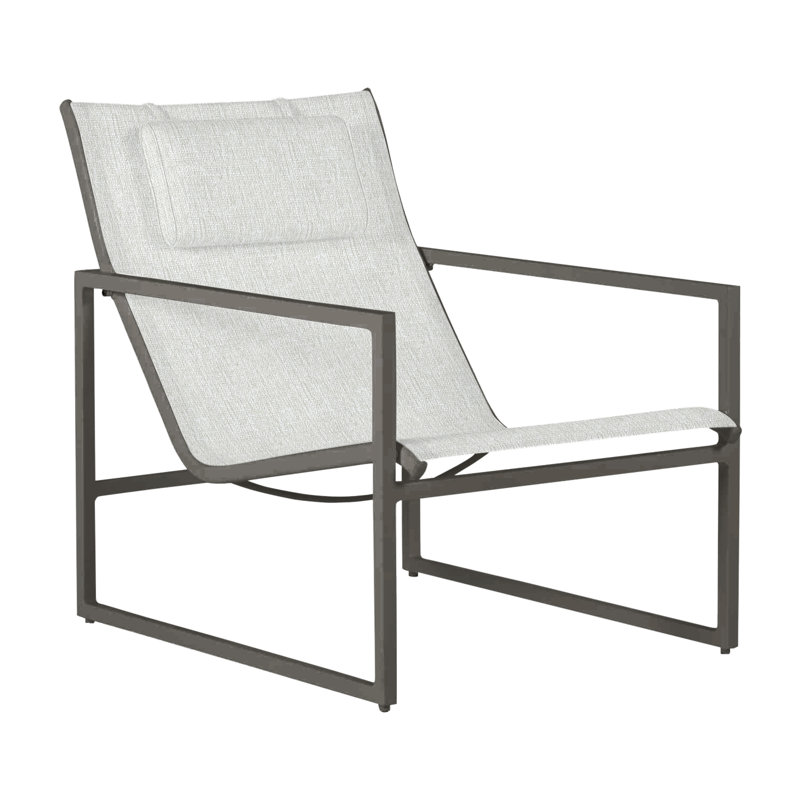 Petit fauteuil Serenata, Gris / toile grise, Trépointe, Perle Bali