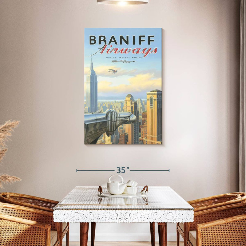 Aime Braniff Airways Empire State, 45" H x 30" W