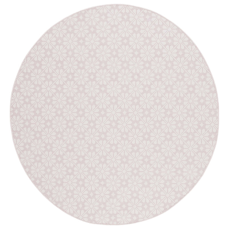 Msr400 Performance Geometric Indoor/Outdoor Area Rug, Round 6'5"