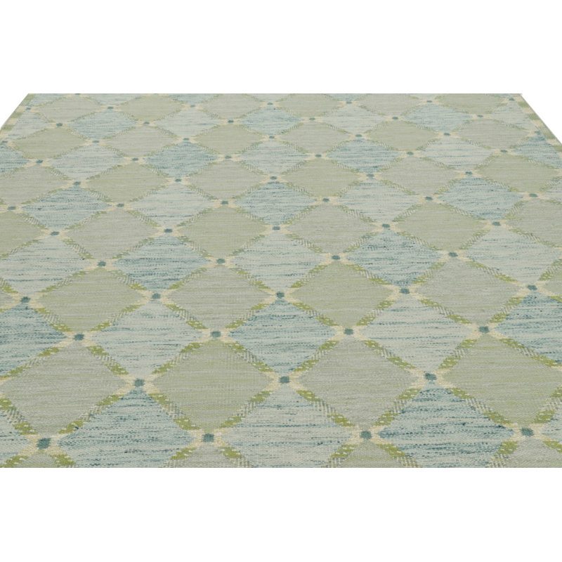 Scandinavian Wool Geometric Area Rug, Rectangle 6' x 9'
