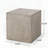 Light Grey Outdoor MGO Side Table with Durable Lightweight Concrete and Modern Cube Design for Patio and Backyard
