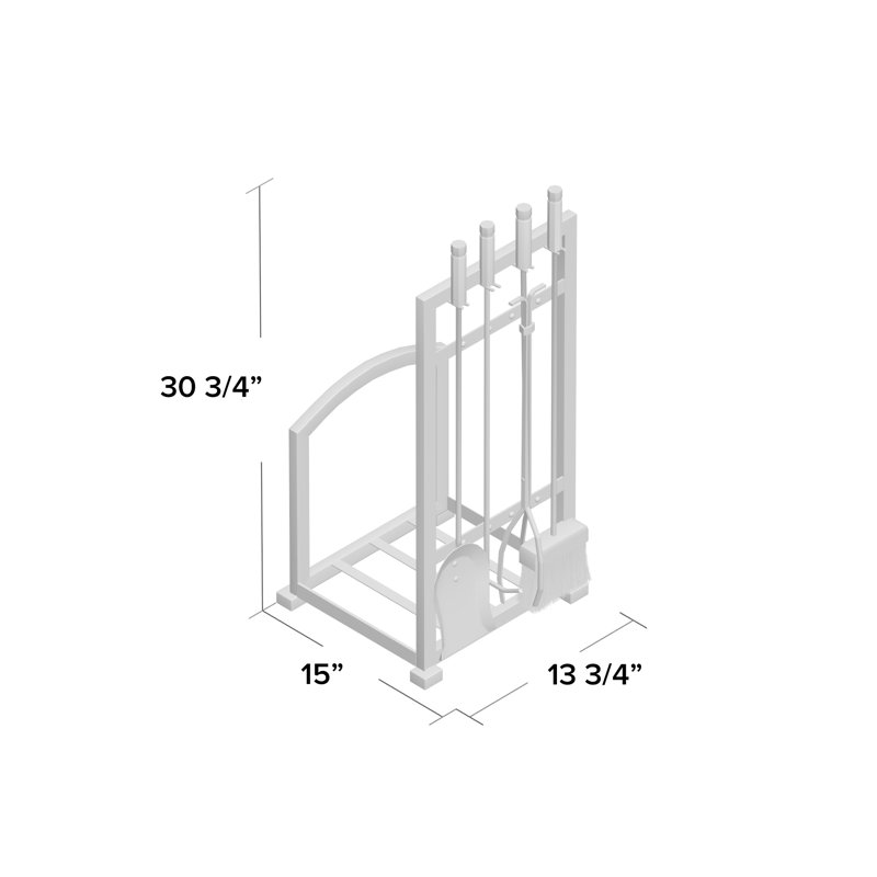 Adiqa Steel Fireplace Tool Set