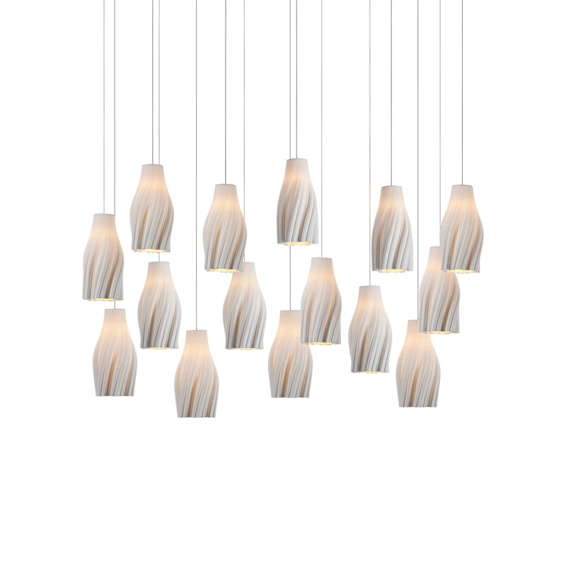 Posh 15-Light Linear Multi-Drop Pendant