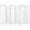 6 Ft. Tall Adjustable Shutter Room Divider White 3 Panel