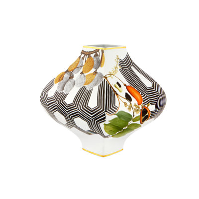 Vase de table en porcelaine noire / verte / orange 11,81 po Amazon