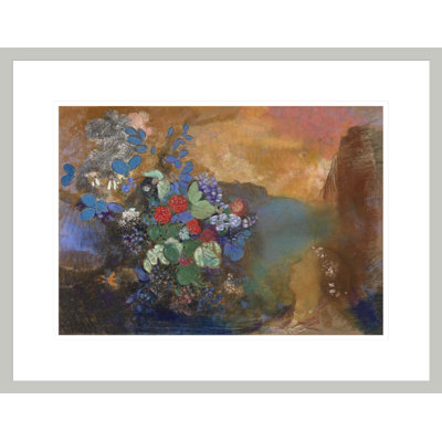 «Ophelia parmi les fleurs» par Odilon Redon, impression giclée sur cadre