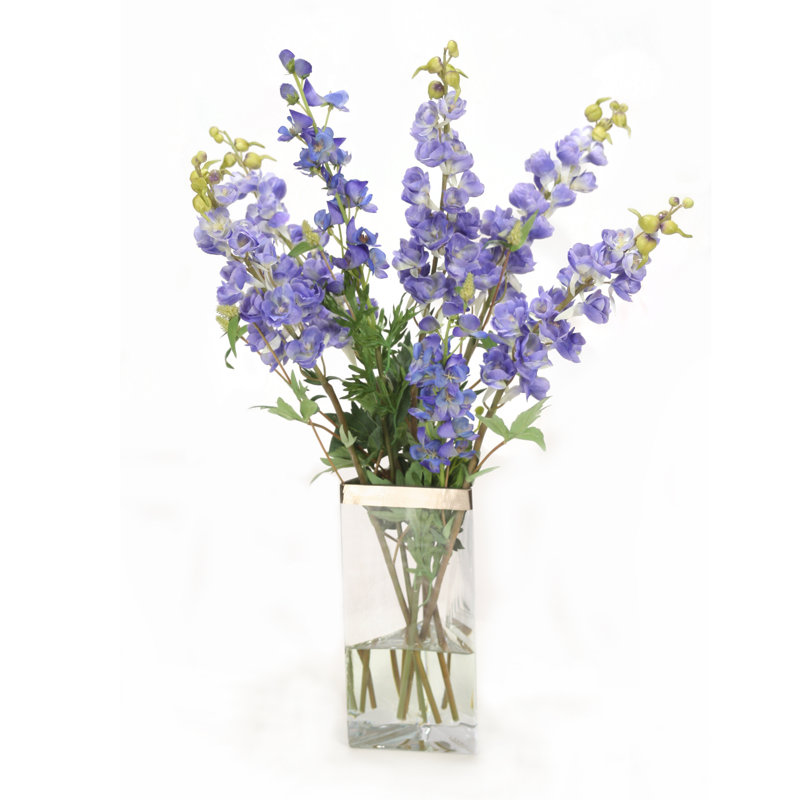 Polysilk Delphinium Arrangement in Vase