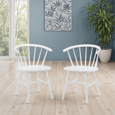 Amelda 46 cm H Solid Wood Spindle Back Dining Chair