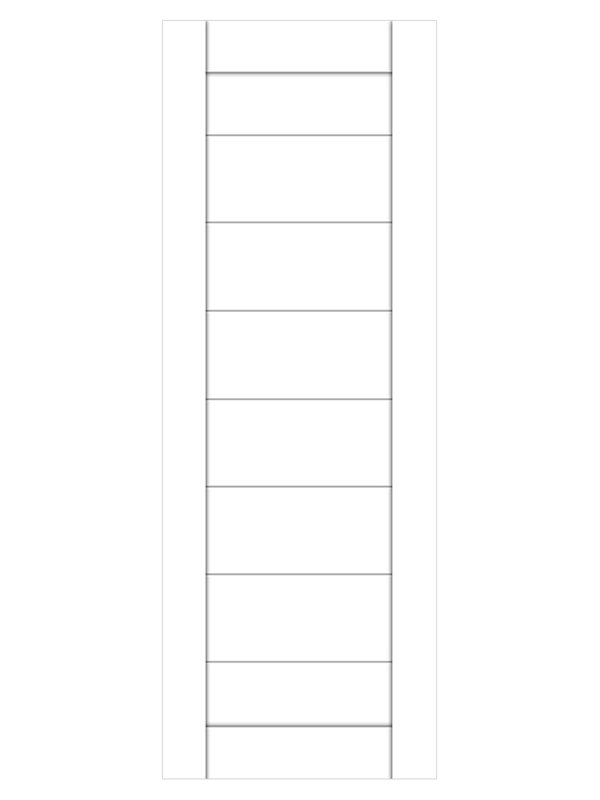 Porte intérieure laminée blanc doux Domino 02 seulement 24 po x 80 po, 24" x 80", Blanc doux