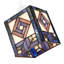 12cm H Glass Square Pendant Shade ( No Direct Attachment Method ) in Purple