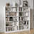5 Shelf White Bookcase 60 Inch Tall Wood Bookshelf For Bedroom, Adjustable And Durable Storage Solution