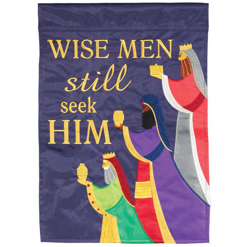 Drapeau «Wise Men Still Seek Applique» 13 x 18
