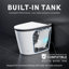 Toilette intelligente avec réservoir intégré, couvercle à ouverture / fermeture automatique, siège chauffant, chasse d'eau automatique et fonction de lavage multiple (télécommande incluse)