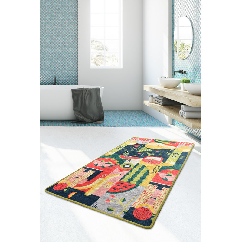 Durable Hall Carpet (3.3 x 9.8 ft), 100% Polyester, 0.16 in Pile Height | Antibacterial, Non-Slip Underside, Machine Washable | Perfect for Entryway & Living Room Decor, Soft and Easy to Maintain
