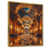 Toile avec cadre flottant or