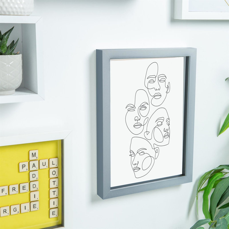 6" x 8" Plastic Box Frame, Grey