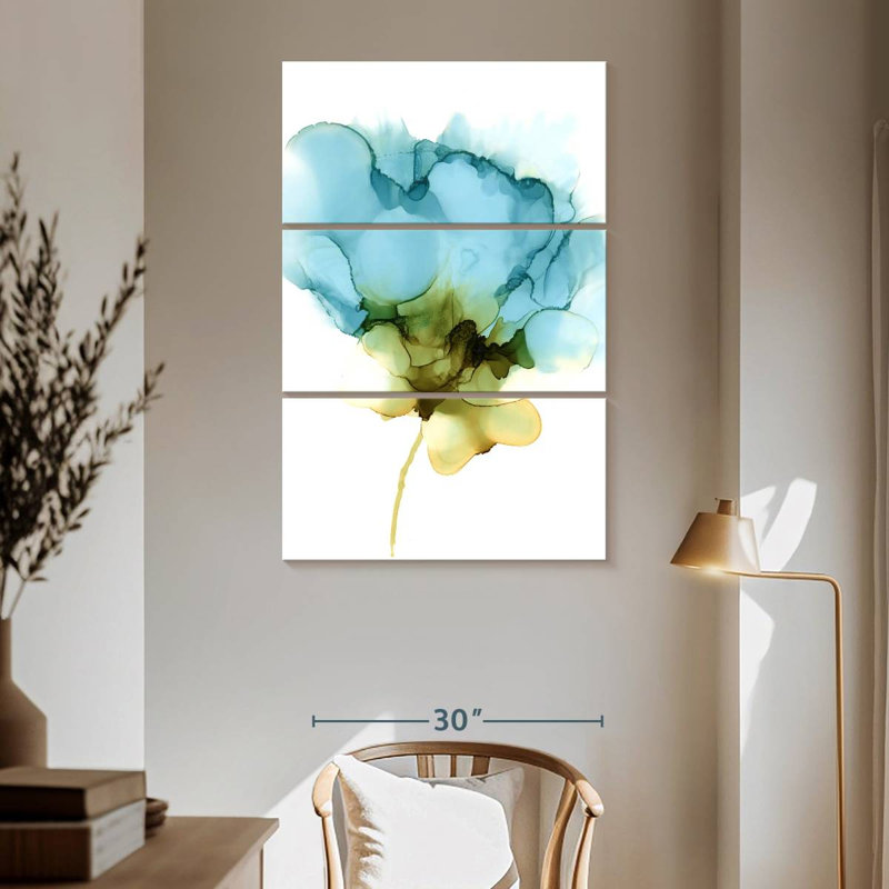 Avery Blooming Cyan II, 65" H x 42" W