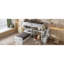 Lit mezzanine avec bureau intégré et escalier, avec compartiments de rangement et tablettes-411938750