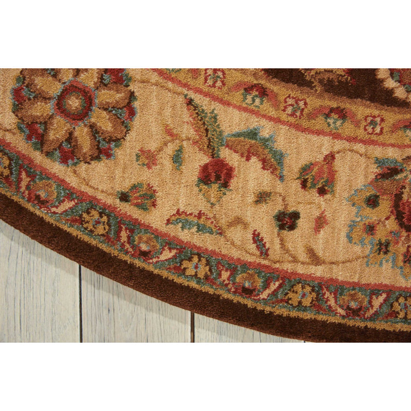 Crownover Wool Oriental Indoor Rug, Round 7'10"